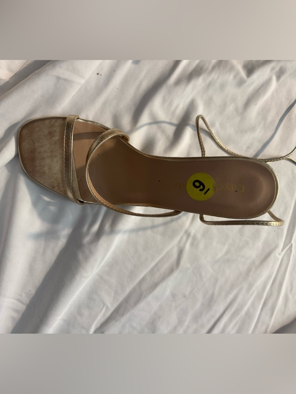 Gold Strappy Heel Sandals - Women